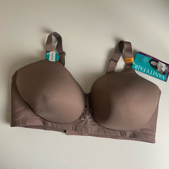 New Vanity Fair Beauty Back Full Figure Underwire Bra‎ Tan Sz 40DD New 76380 - Picture 1 of 11